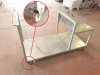 carrello zincato con ripiano inox usato